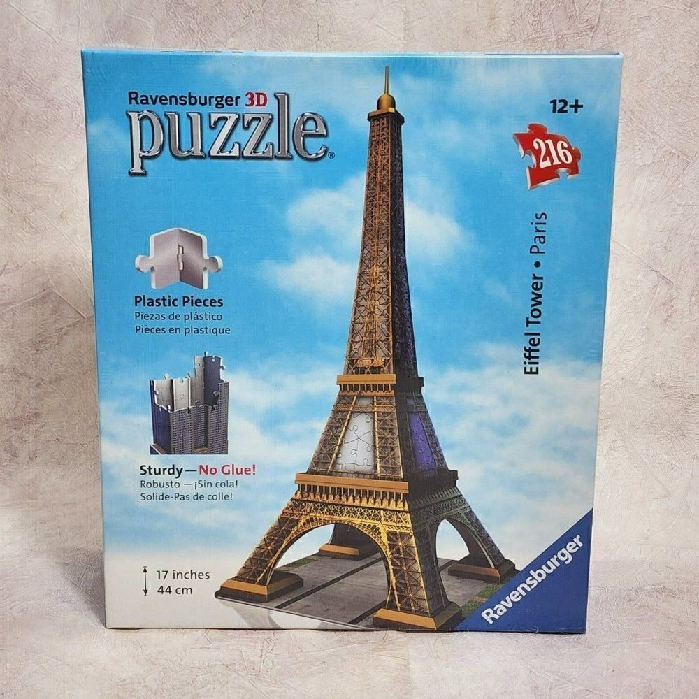 RAVENSBURGER 3D Eiffel Tower‎ Paris Puzzle 216 Plastic Pieces Sealed